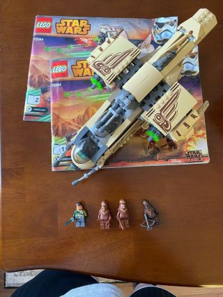 Lego Star Wars Wookie Gunship (75084) 100 Complete With Minifigs Retired Htf