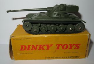 A Dinky Toys Made In France 1958 Char Tank Amx 13 Militaire Ref 80c 1/50 Box