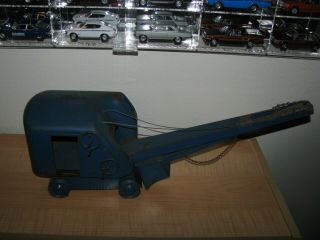 Vintage Structo Toys Bucket Crane Excavator Steam Shovel Pressed Steel Blue