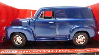 1/18 Mira Diecast Metal 1950 Chevrolet Panel Truck In Blue No.  6234 Read