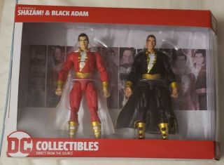Dc Essentials Collectibles Shazam & Black Adam 2 Figure Set Nib
