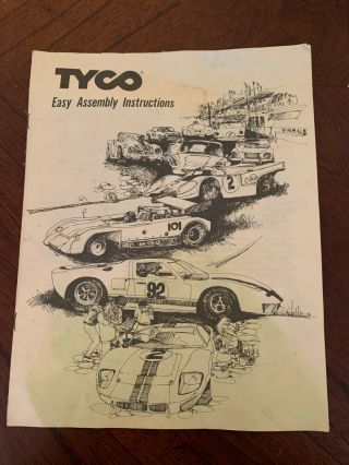 Vintage Tyco Slot Car And Track Easy Assembly Instructions