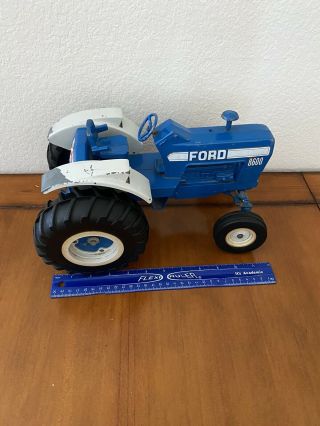 Ertl 1970’s Ford 8600 Die Cast Metal Vintage Toy Tractor 1/12 Scale Blue