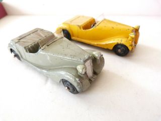 Two Dinky 38b Sunbeam Talbot Tourers - One Is The 1946 Smooth Hub Version.