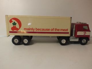 Rare Vintage " Ertl " Dominion Transport Truck Pressed Steel Made In Usa 52040