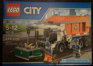 Lego City 60118 Garbage Trash Truck Box Set Retired Authentic