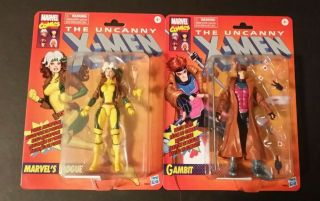 Hasbro Marvel Legends Rogue & Gambit 6 " Action Figure Set Retro X - Men 2020