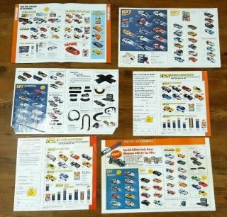 6 Tyco Catalogs/brochures: 1984,  86,  87,  92,  93 Ho Slot Cars,  Tcr,  R/c 9.  6,  Accessories