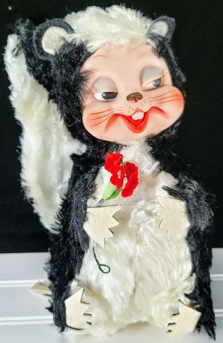 Vtg Rushton Rubber Face Skunk Doll - - Lightly Played With Or Displayed
