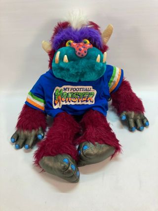 Vintage My Pet Football Monster Plush Amtoy Collectible 80 