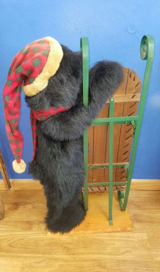 Dan Dee Collectors Choice Large Welcome Christmas Black Bear - Rare 41” Tall 3