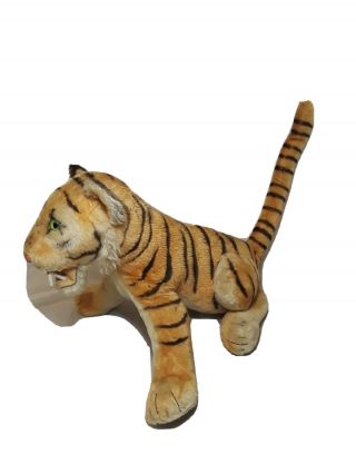 Vintage Steiff Stuffed Bengal Tiger With Button Ear
