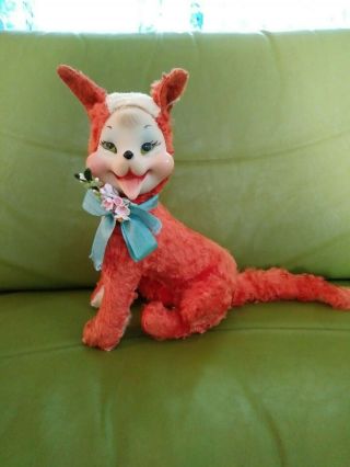 Vintage Rushton Rubber Face Fox Stuffed Animal Plush - 1950’s - 1960’s
