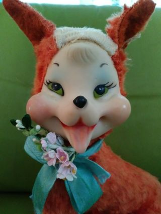Vintage Rushton Rubber Face Fox Stuffed Animal Plush - 1950’s - 1960’s 3