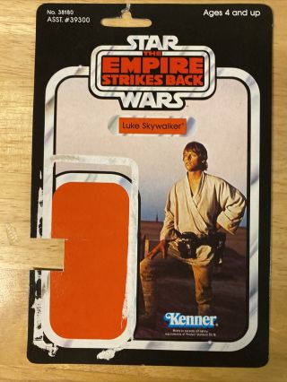 Vintage Star Wars Esb Luke Skywalker Card Back - 1980 Kenner 41 - Back