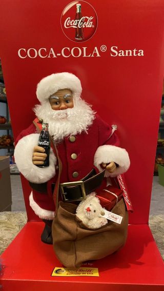 Coca Cola Santa Steiff Mohair Bear Le 06480/10,  000 Ean 670350 Christmas Gift
