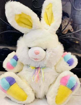 Dan Dee Bunny Rabbit Plush Rainbow Hoppy Hopster Easter Floppy Soft VTG Dandee 2