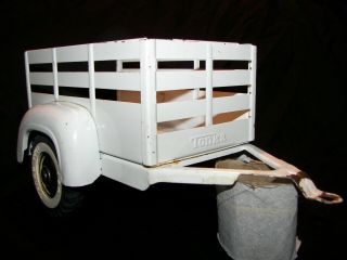Vintage 1960/s Tonka Farms Stake Bed Pickup Truck Trailer