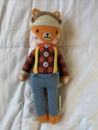 Cuddle,  Kind Wyatt The Fox 20 " Tall Hand - Knit Doll