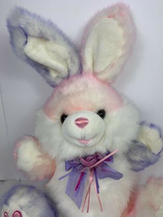 Dan Dee Collectors Choice Bunny Rabbit Plush Pink Purple Pastel Hoppy Hopster 2