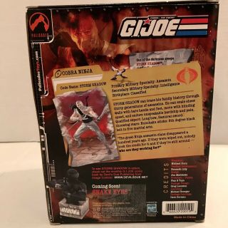 G.  I.  Joe Storm Shadow Mini Resin Bust Palisades Toys Limited Edition Of 4500 3
