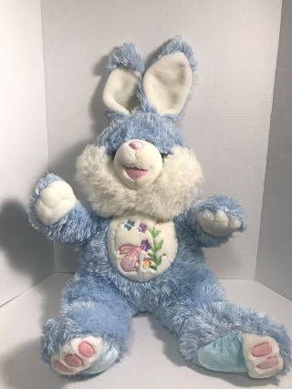 Dan Dee Hoppy Hopster Blue With White With Belly Easter Bunny Rabbit Plush 28”