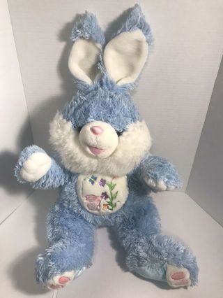 Dan Dee Hoppy Hopster Blue With White with Belly Easter Bunny Rabbit Plush 28” 2