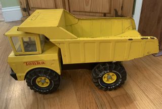 1970’s Vintage Tonka Pressed Steel Yellow Dump Truck Classic Collectible 20 Inch