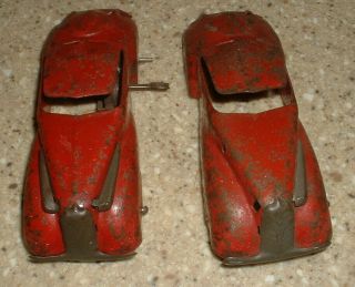 2 Antique Pressed Steel Toy Cars From The 1930 