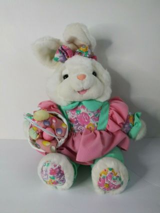 Vintage Mty International Hoppy Hopster Easter Bunny Stuffed Animal Plush Rabbit
