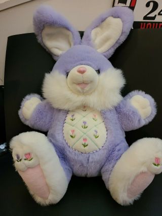 Dan Dee Collectors Choice Bunny Rabbit Plush Pink Purple White Hoppy Hopster 24 "