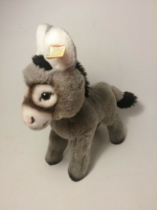 Steiff Western Germany Vintage Cosy Grissy Plush Donkey 5472/20 Euc Ear Button