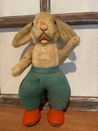 Vintage 1950s Steiff Nikili Boy Mohair Bunny Rabbit Doll Plush