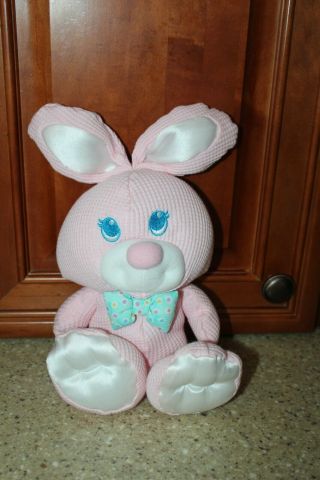 Fisher Price Pink & White Thermal Cozies 1994 Bunny Rabbit Plush Baby Toy