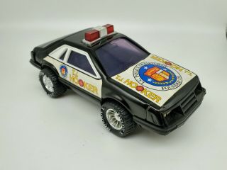 Vintage Buddy L,  Police Car,  T.  J.  Hooker 1983 Fox Body Mustang.
