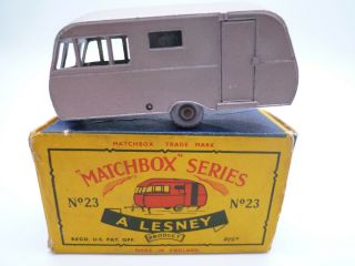 Vintage Matchbox Lesney No.  23c Bluebird Dauphine Caravan 1960