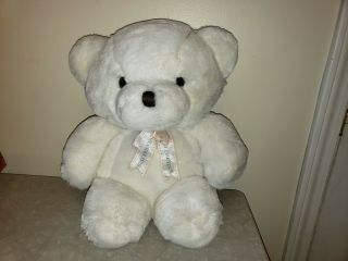 Vintage Amc Best Friends Baby White Teddy Bear Stuffed Animal Plush 1982