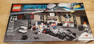 Lego 75911 Mclaren Mercedes Pit Stop Speed Champions Retired