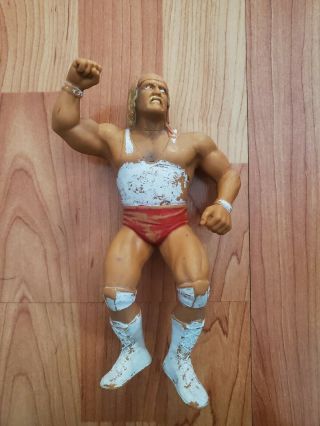 Hulk Hogan White Shirt - Wwf Wwe Ljn Black Card Wrestling Figure Rare