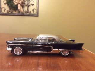 Collectible 1:18 Scale Black 1957 Cadillac Eldorado Brougham Diecast By Sun Star