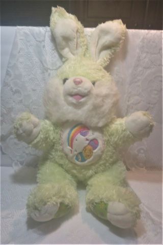 Dan Dee 20,  " Hoppy Hopster Green With Rainbow Belly Easter Bunny Rabbit Plush