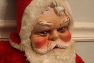 Vintage Stuffed Santa Clause My Toy Co.  Rubber Face Like Rushton Antique 23 " Tall