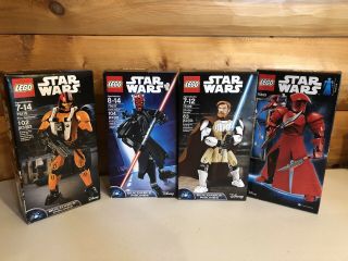 Lego Star Wars Buildable Figures Obi Wan,  Darth Maul,  Poe,  Guard