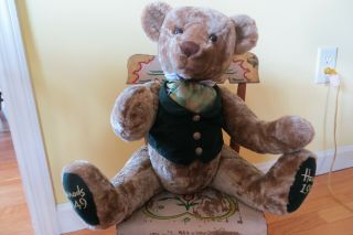 Vtg Harrods Knightsbridge Jointed Teddy Bear 150 Years 1849 - 1999 Plush