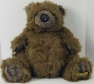 Fancy Zoo Pot Belly Bear Plush 1994 Realistic 18 " X 16 " Vintage Stuffed Animal