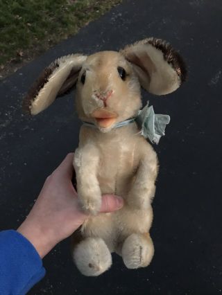 Vintage Steiff Mohair Stuffed Jointed Bunny Rabbit