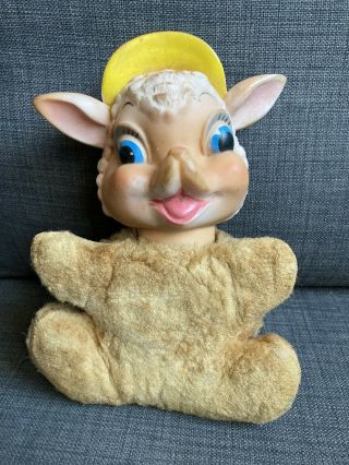 Vintage Rubber Face Lamb Plush Stuffed Animal Rushton Plush My Toy Co