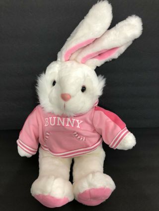 Dan Dee Plush Bunny Rabbit Easter White Pink with Hoodie Large 29 