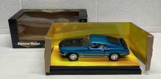 American Muscle 1969 Ford Mustang Mach I 1:18 Scale Diecast / Blue