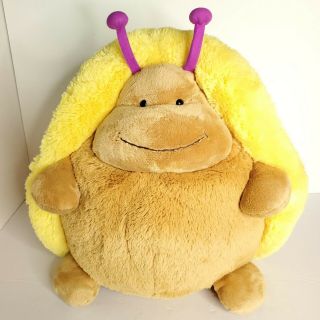 Squishable Plush Snail 2009 Retired 18 Inches Yellow Purple Brown Squishy 2